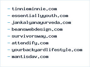 Sample of aged domains currently available for rent